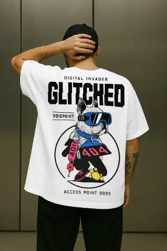 Lost Signal Retro Graphic Tee – Oversized Street wear